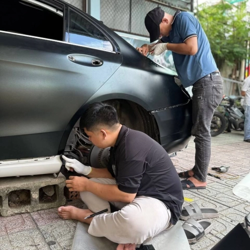   Mercedes C180 Wrap Đổi Màu 